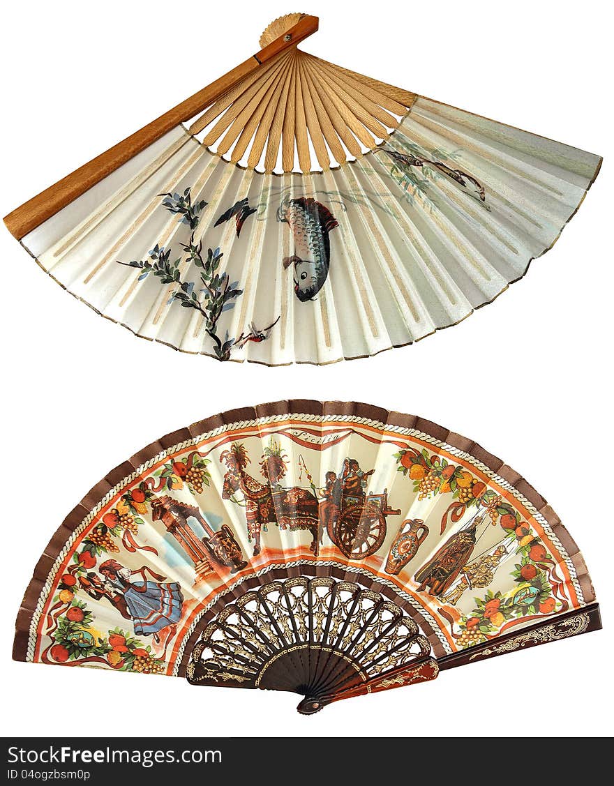 Two fans for cooling on hot summer days