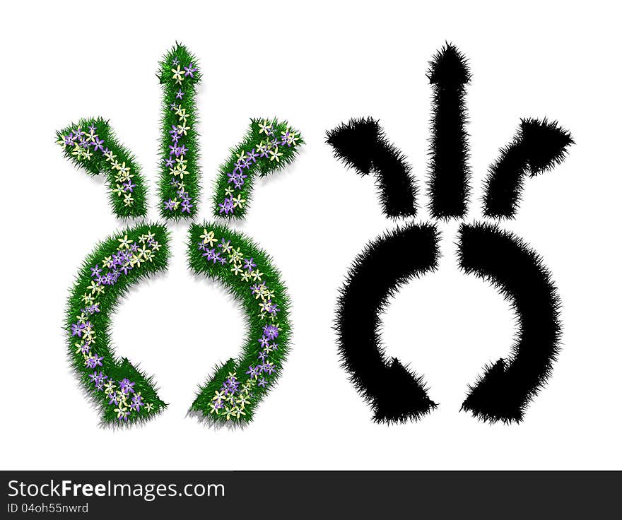 Arrows Cursors With Flowers And Grass