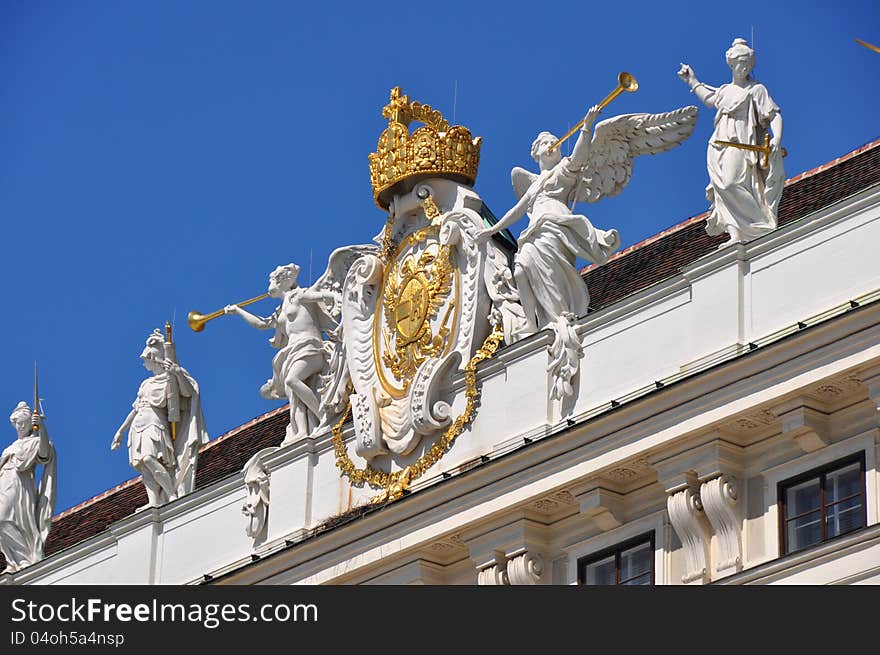 Pompous decoration of Hofburg, Vienna