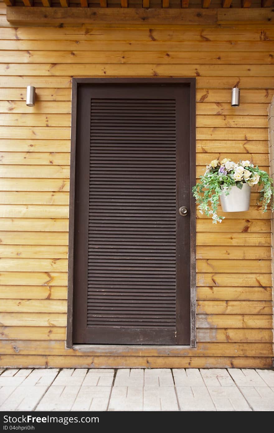 Wooden door  Orvieto  Umbria at  Udonthani