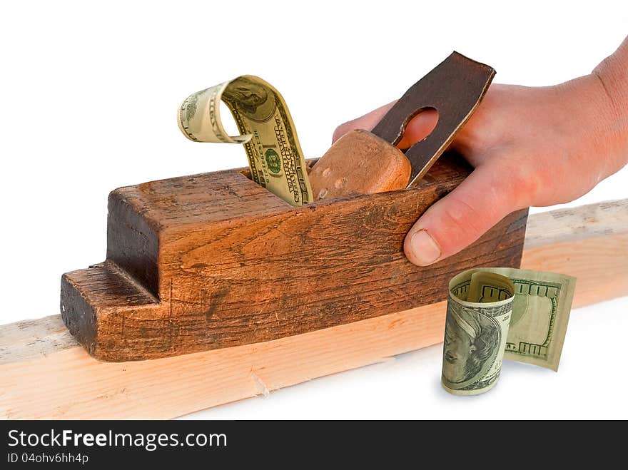 Planer, jointer,money, dollar, - concepts.