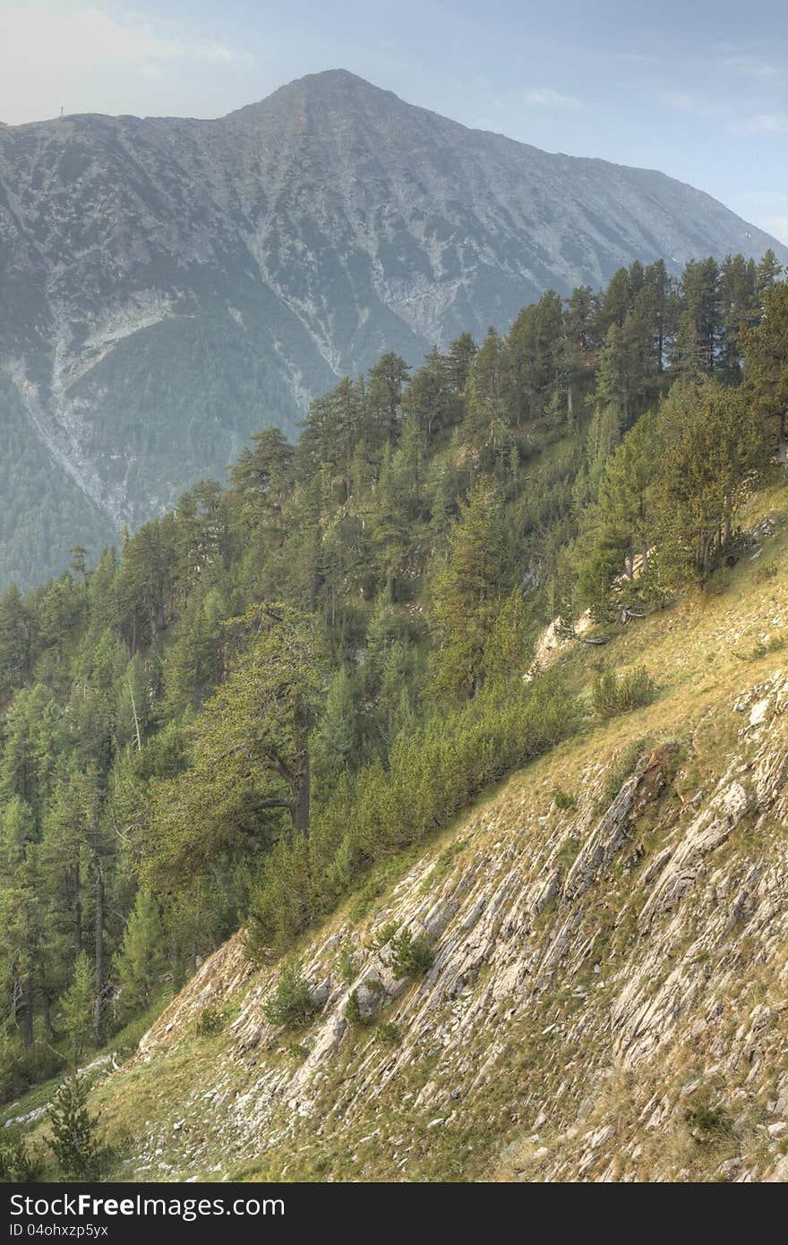 A beautiful high mountain landscape from Pirin mountain in Bulgaria. A beautiful high mountain landscape from Pirin mountain in Bulgaria