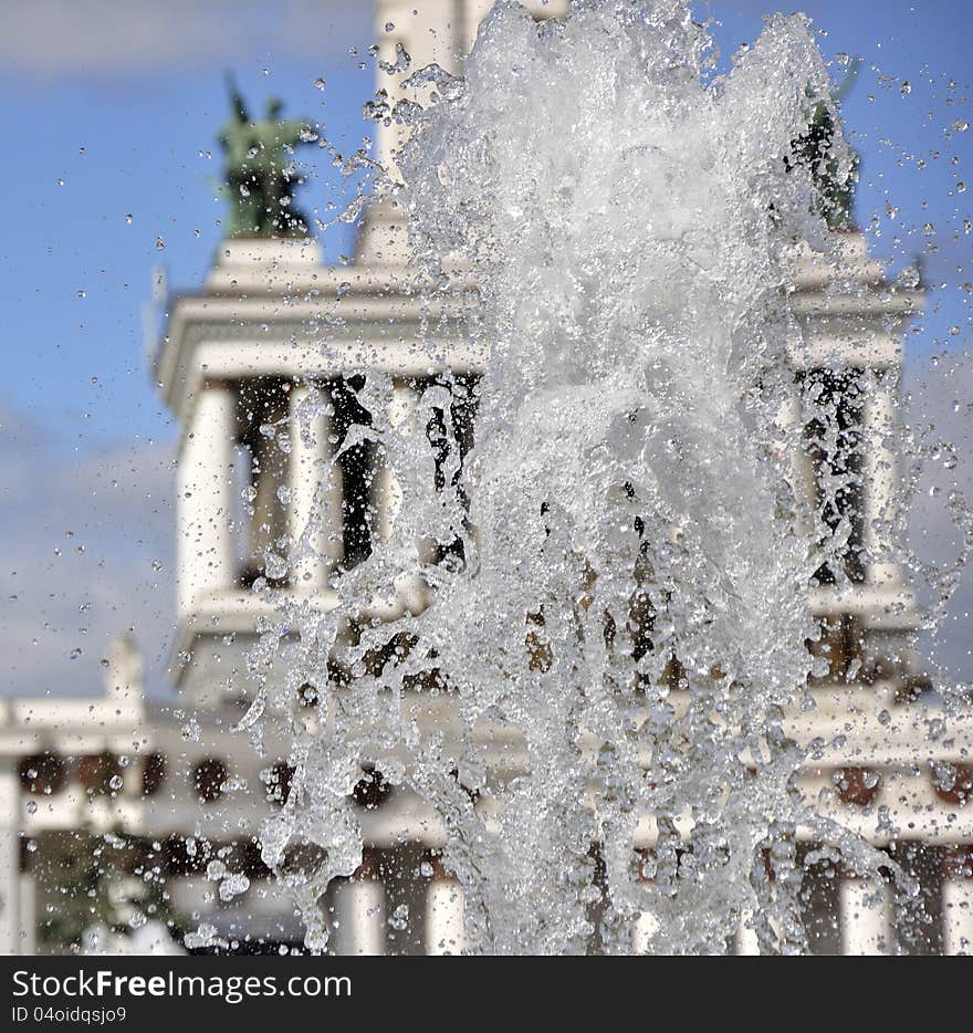 Splashes of a fountain.