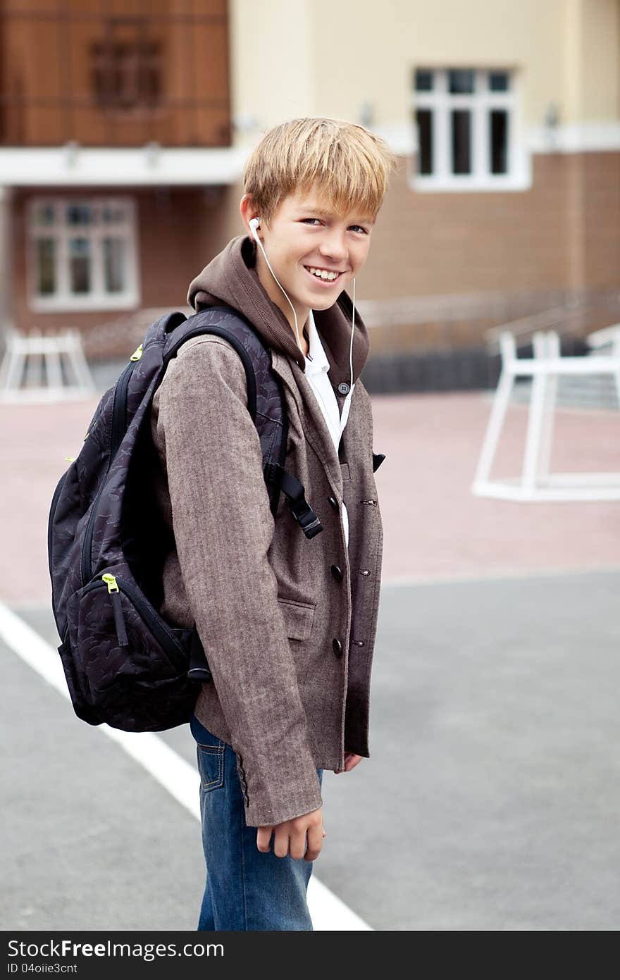 Portrait of teenager in  jacket