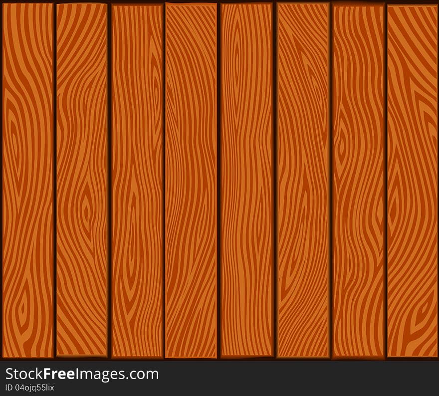 Brown wooden light texture. Vector background EPS8