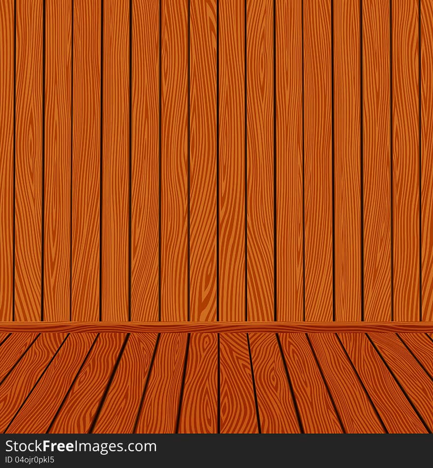 Vector wooden texture interior room background eps 8