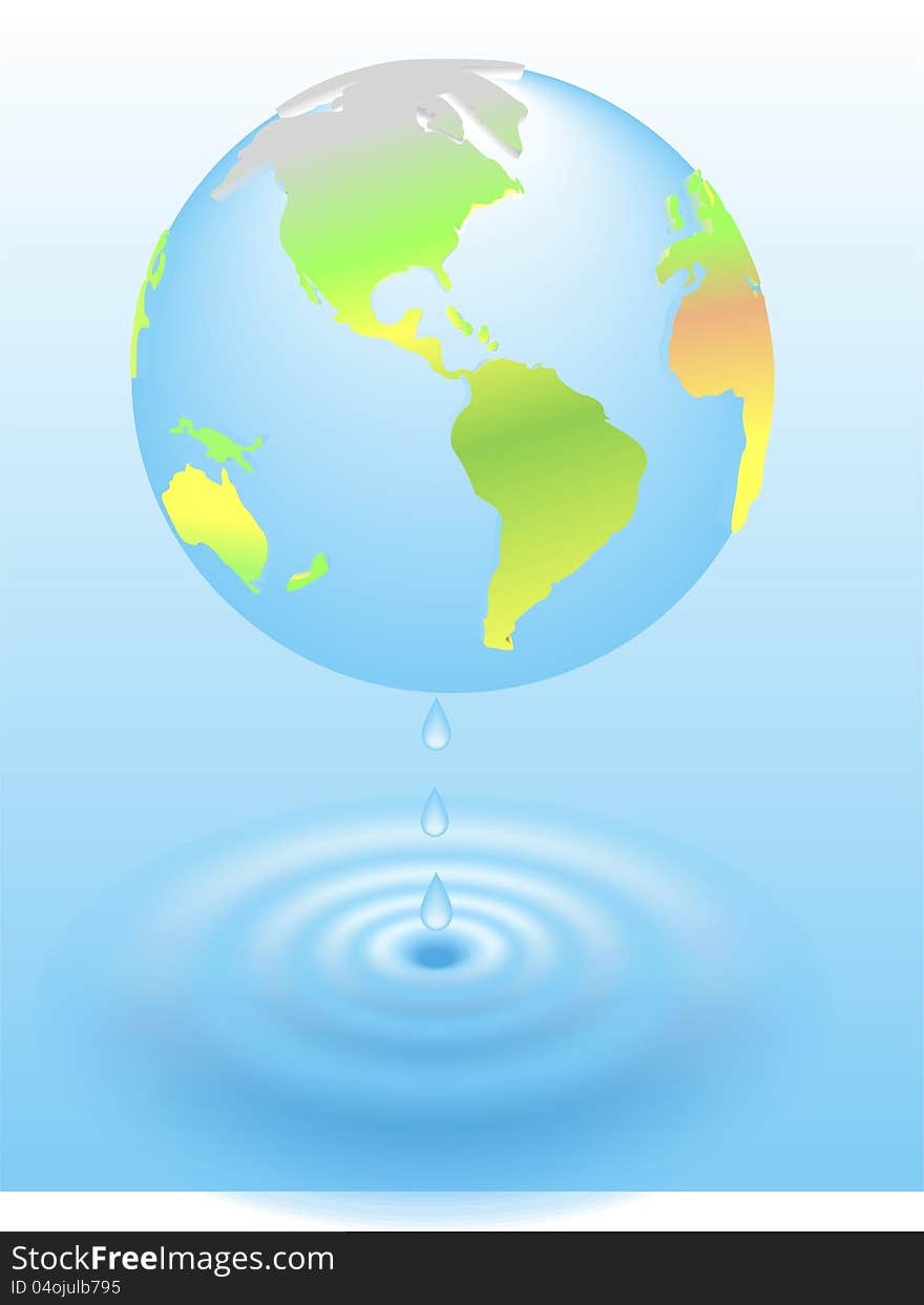 3d Global warming global planet Earth illustration