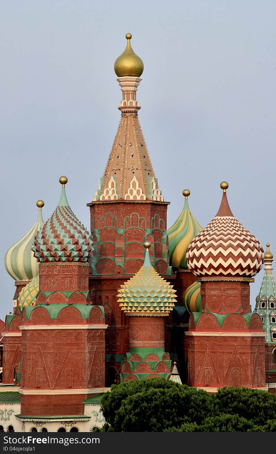 Adventurous cupolas on blue background. Adventurous cupolas on blue background