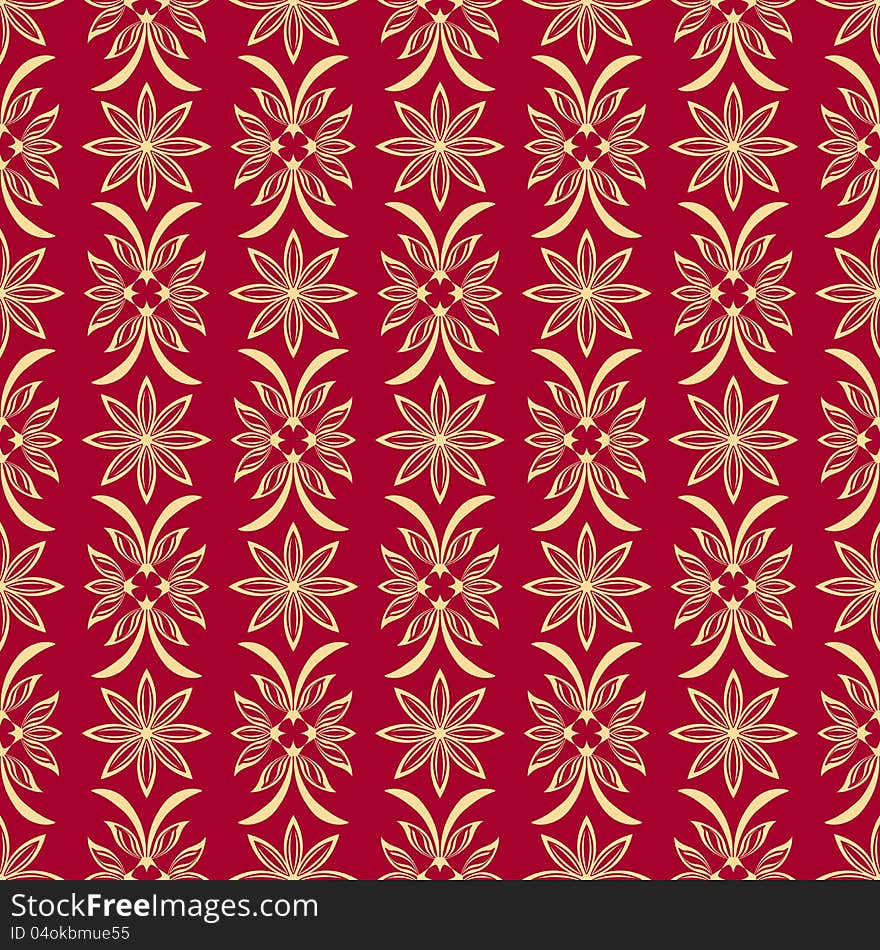 An abstract seamless floral pattern. An abstract seamless floral pattern