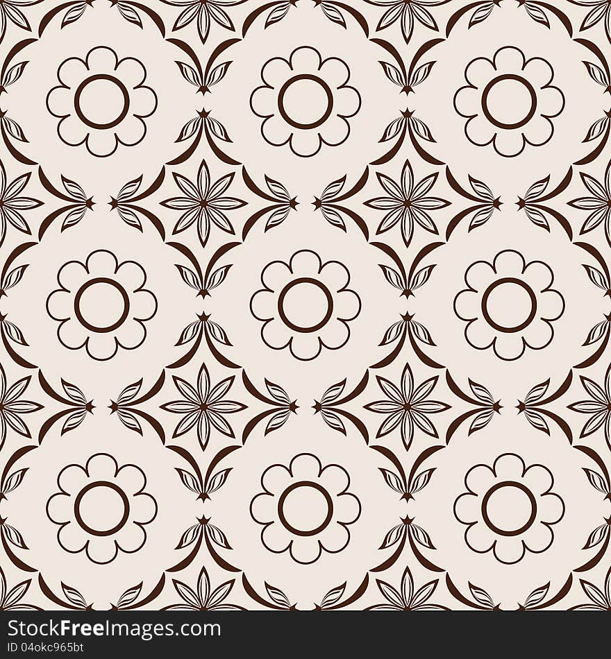 An abstract seamless floral pattern. An abstract seamless floral pattern