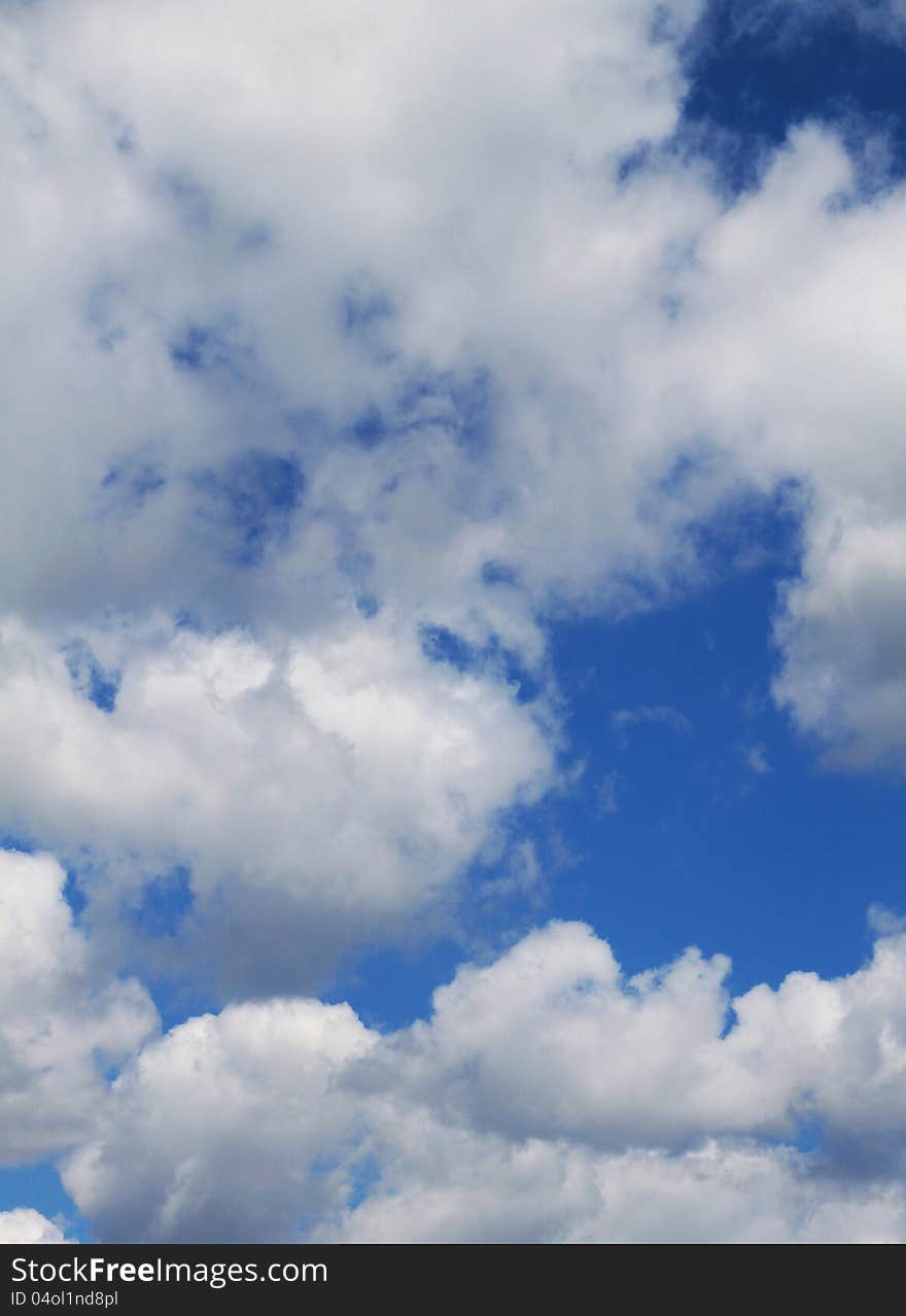 Blue sky with white clouds