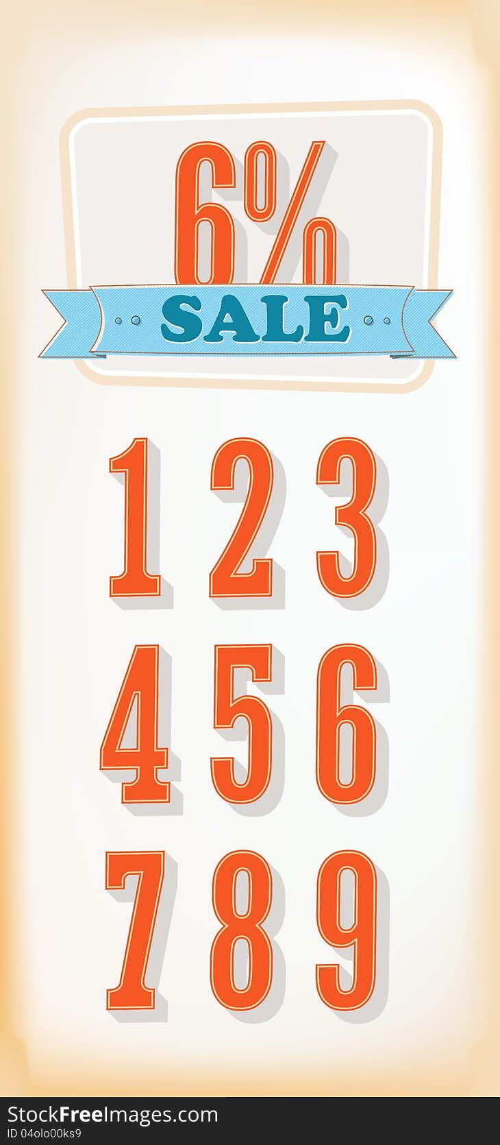 Vector illustration of vintage sale  for design. Vector illustration of vintage sale  for design