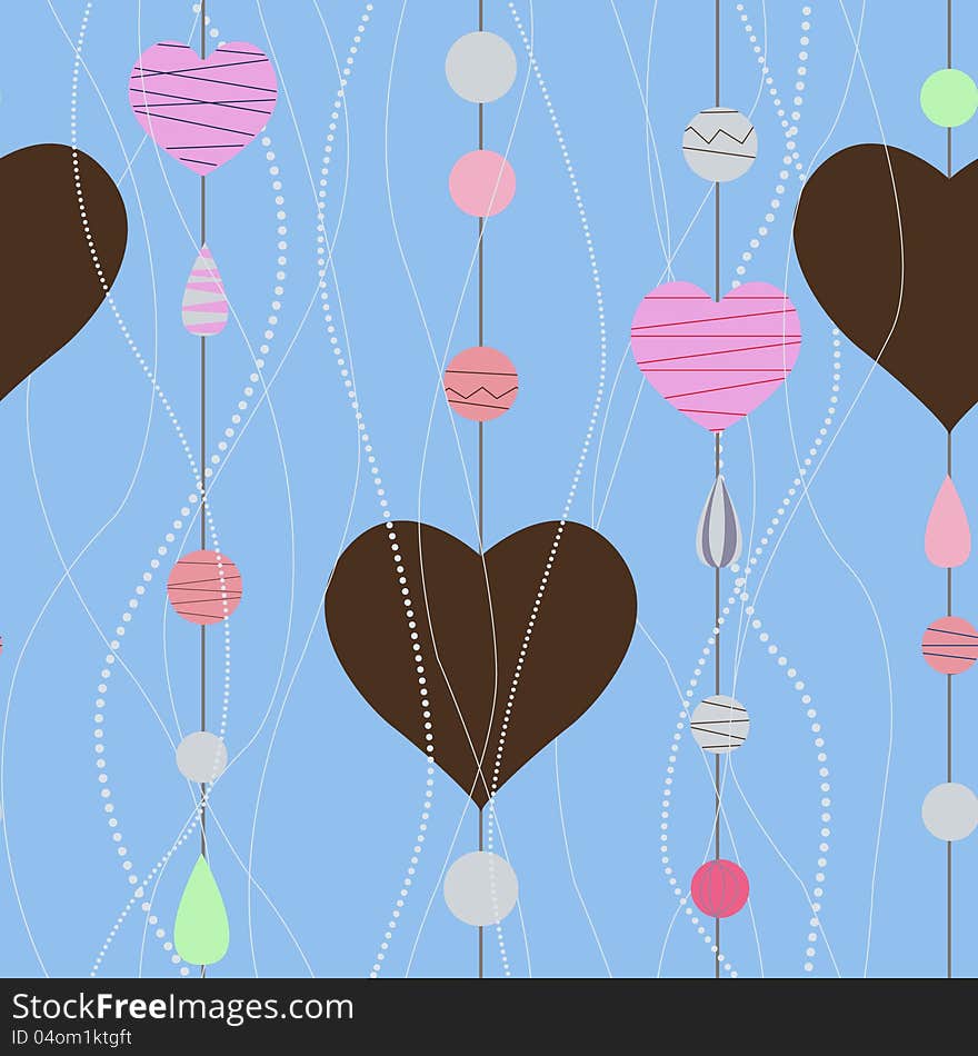 Vector seamless pattern with garlands