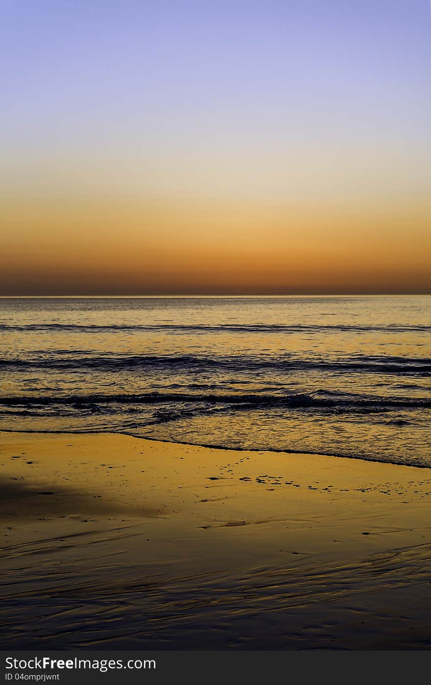 Sunset seascape over the Ocean view