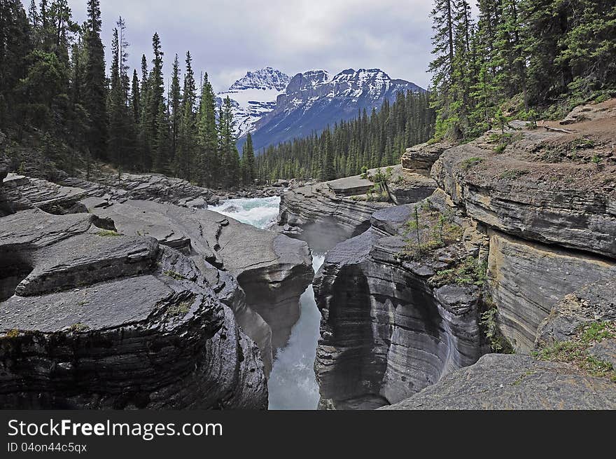 Mistaya canyon. Alberta. Canada.