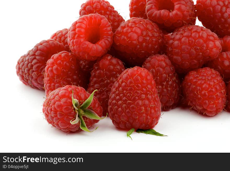 Heap of Perfect Ripe Raspberries