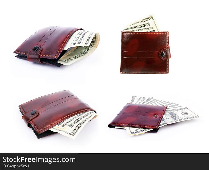 Set of purses with the big pack of dollars