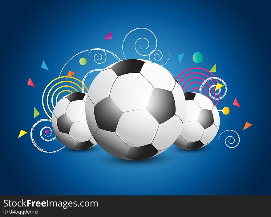 Abstract Soccer Poster