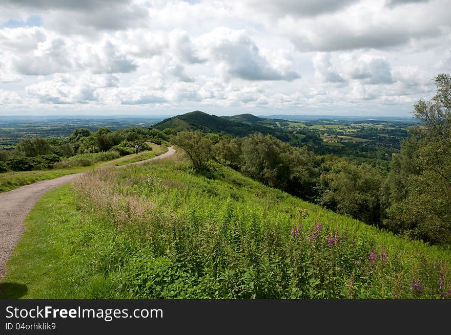 The sweeping landscape of the malvern hills
in worcestershire in england. The sweeping landscape of the malvern hills
in worcestershire in england