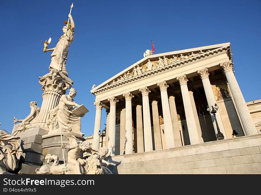 Austrian Parliament in Vienna, Austria