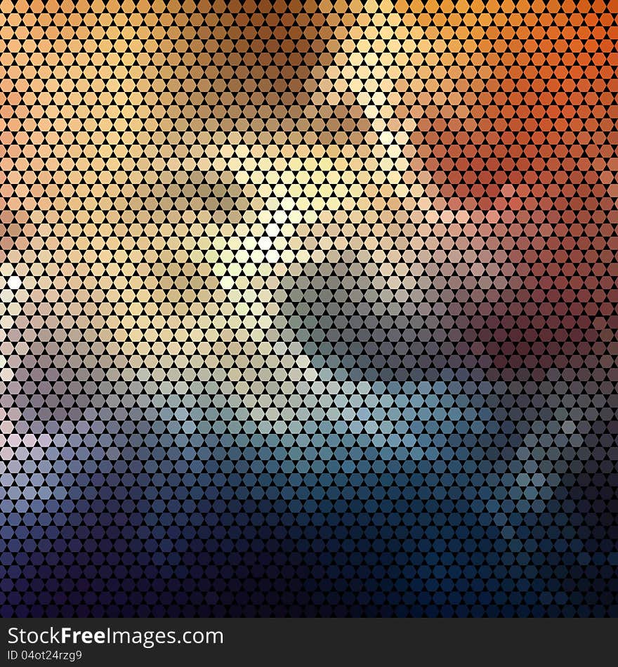 Full color mosaic background in vector