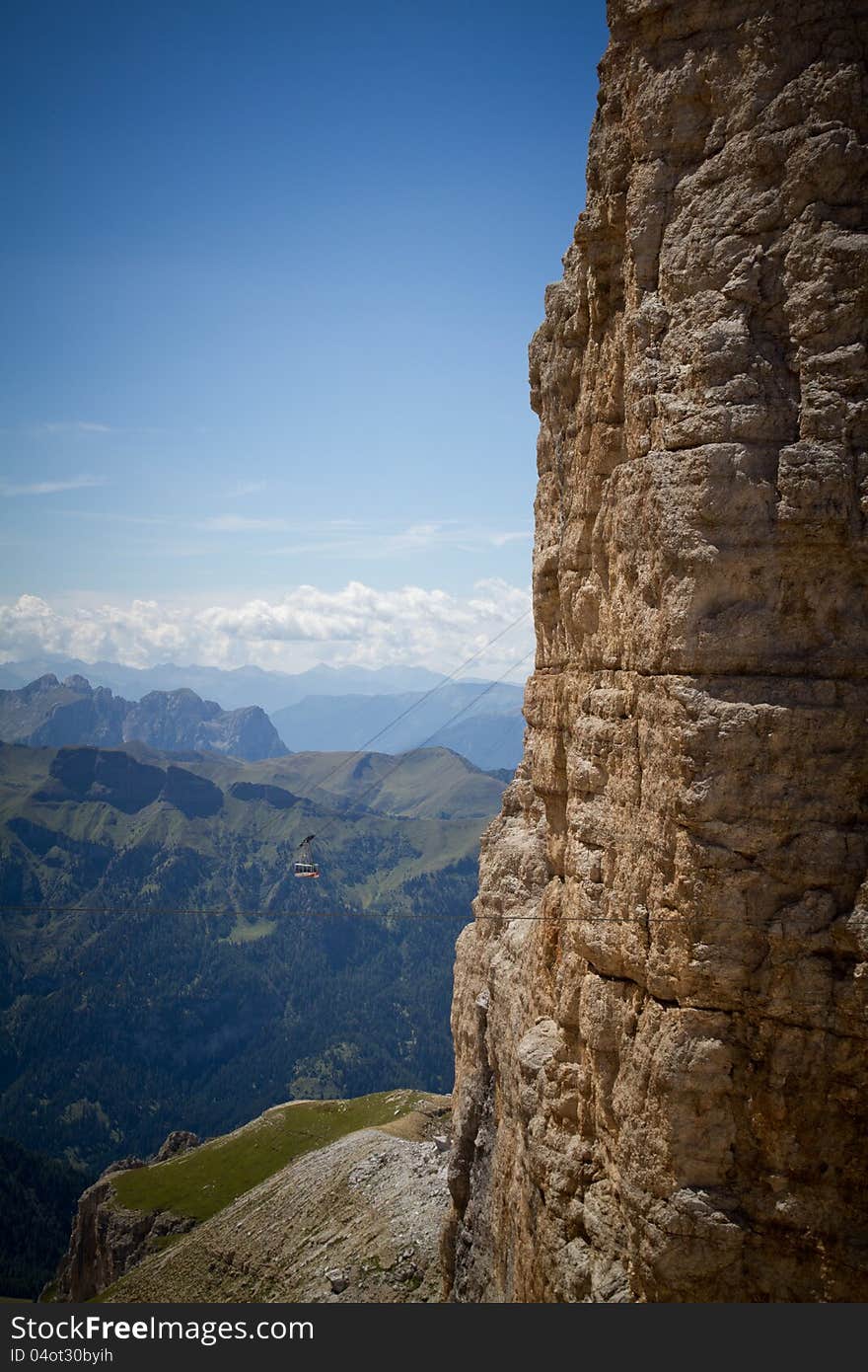 Piz Pordoi, Dolomiti mountains in Italy