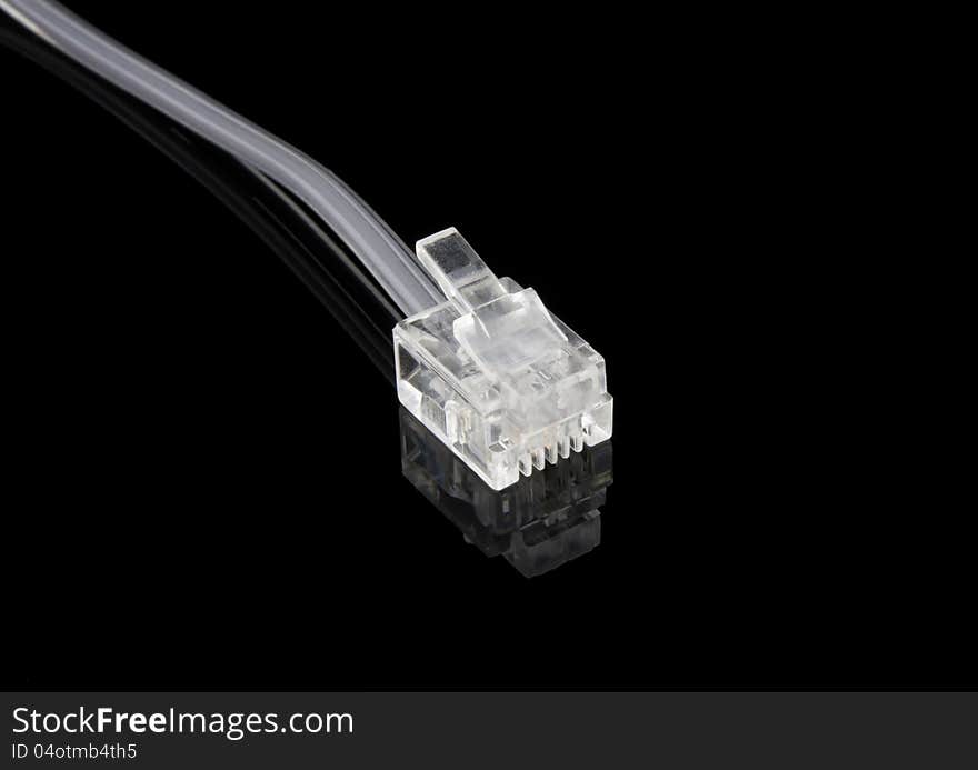 White connector network on a black background. White connector network on a black background