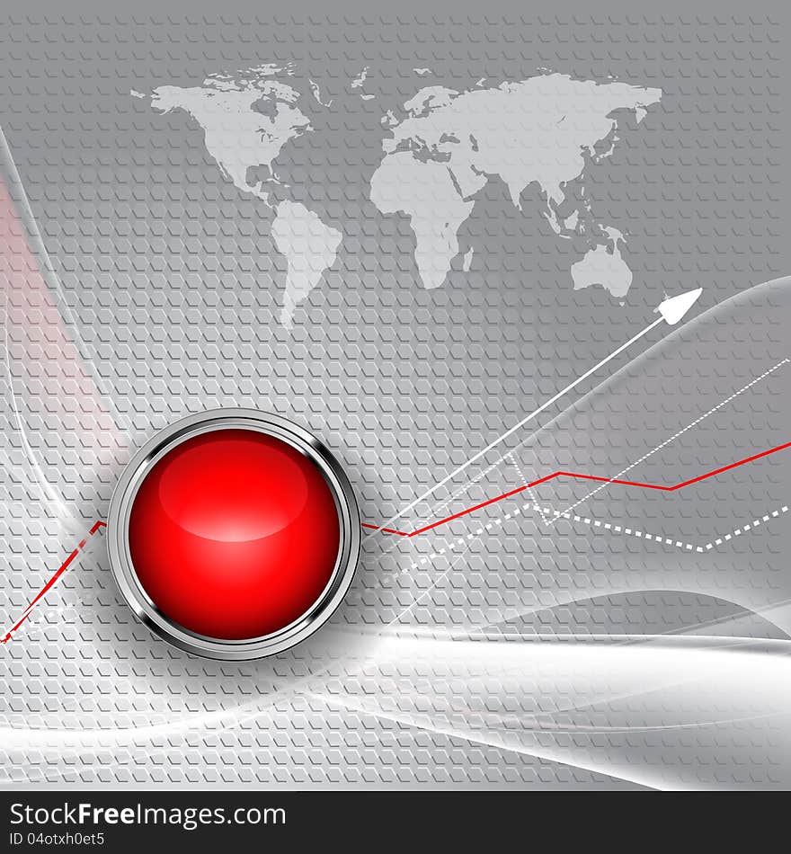 Abstract vector background with map and arrows. Eps10. Abstract vector background with map and arrows. Eps10