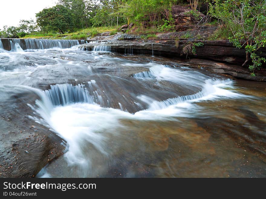 Soi Sawan Waterfall is part of the National Park Pha Taem Ubon Ratchathani Thailand. Soi Sawan Waterfall is part of the National Park Pha Taem Ubon Ratchathani Thailand.