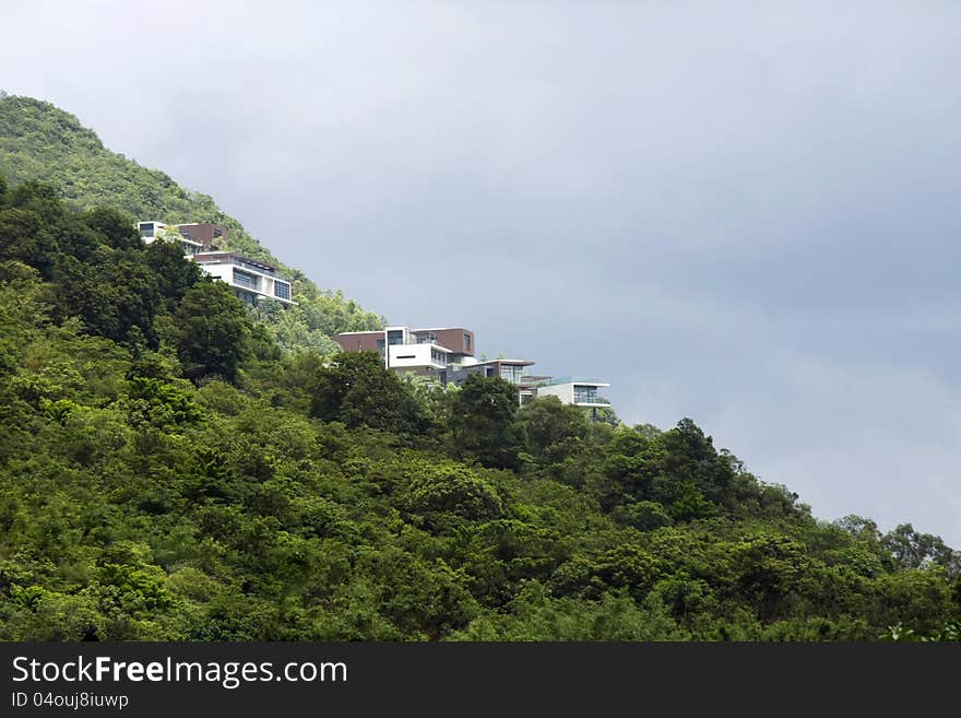 Villas on mountain