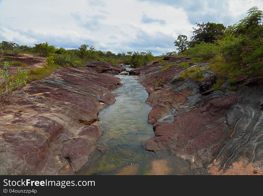 Soi Sawan Waterfall is part of the National Park Pha Taem Ubon Ratchathani Thailand. Soi Sawan Waterfall is part of the National Park Pha Taem Ubon Ratchathani Thailand.