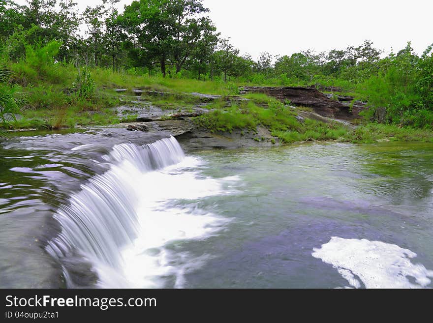 Soi Sawan Waterfall is part of the National Park Pha Taem Ubon Ratchathani Thailand. Soi Sawan Waterfall is part of the National Park Pha Taem Ubon Ratchathani Thailand.