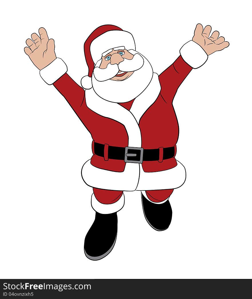 It's Christmas and Santa is jumping for Joy!. It's Christmas and Santa is jumping for Joy!