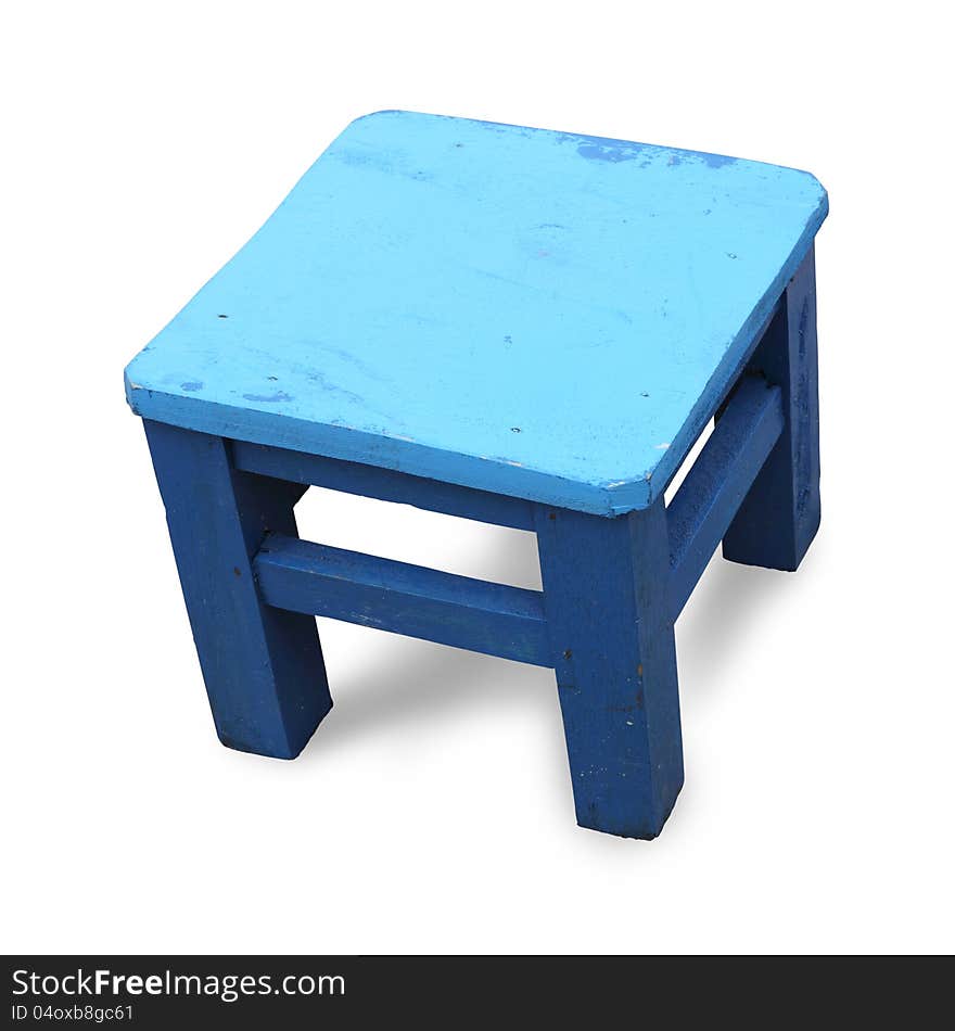 Blue chair isolated on white, clipping path included