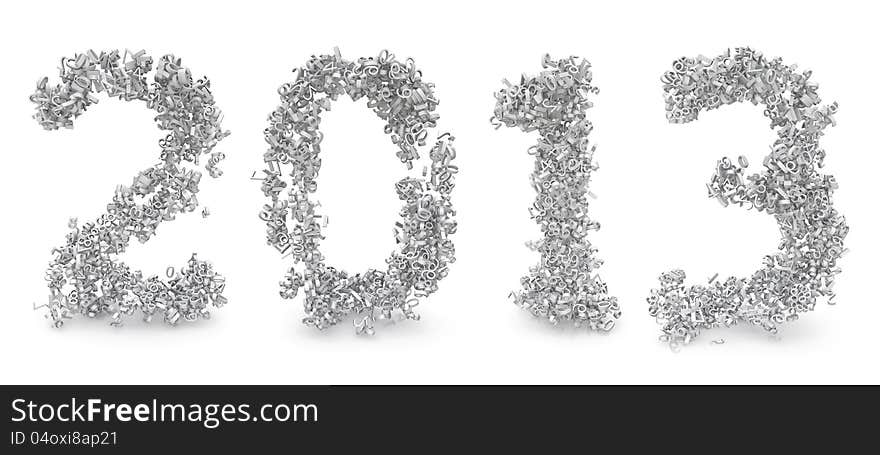 2013 Made From 3d Numbers