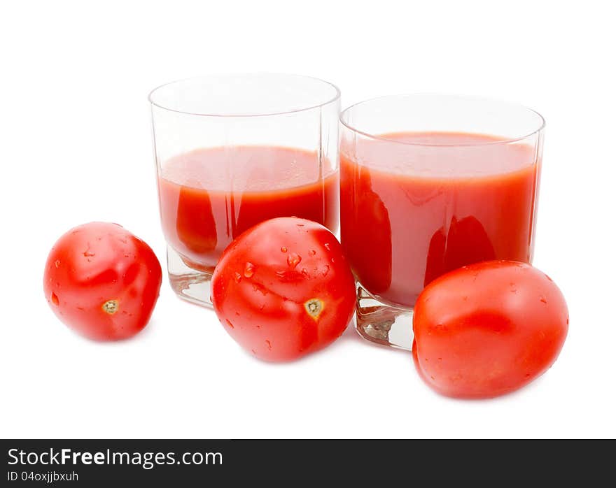 Tomatoes Juice Isolated