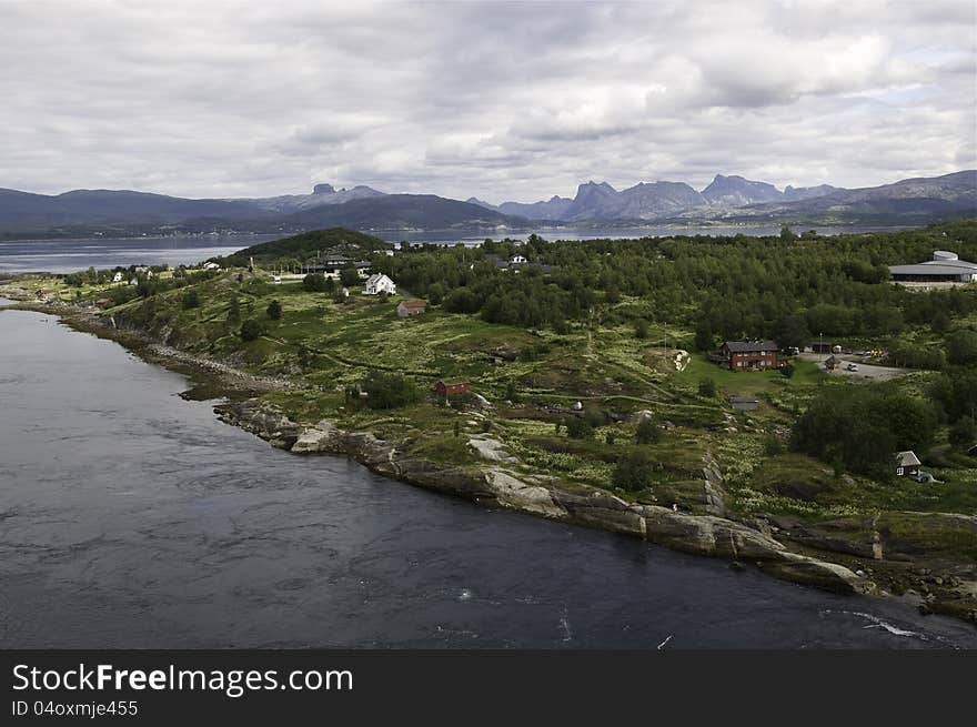 Famouse power stream in Norway. Famouse power stream in Norway