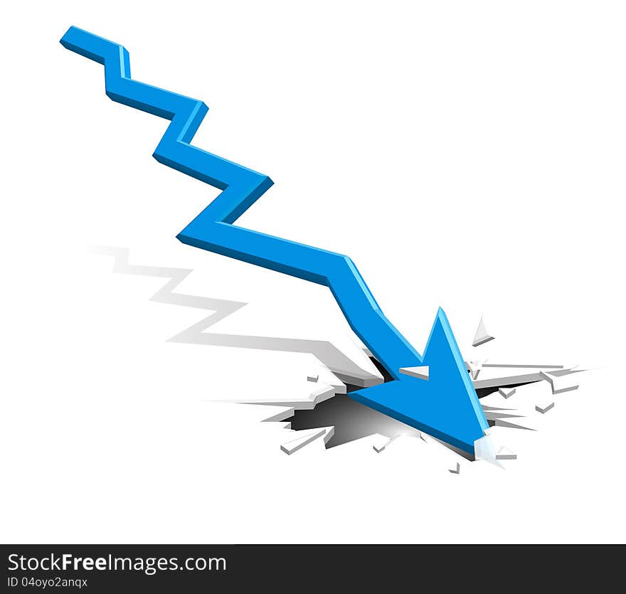 Business Graph, 3d conceptual arrow chart. Business Graph, 3d conceptual arrow chart