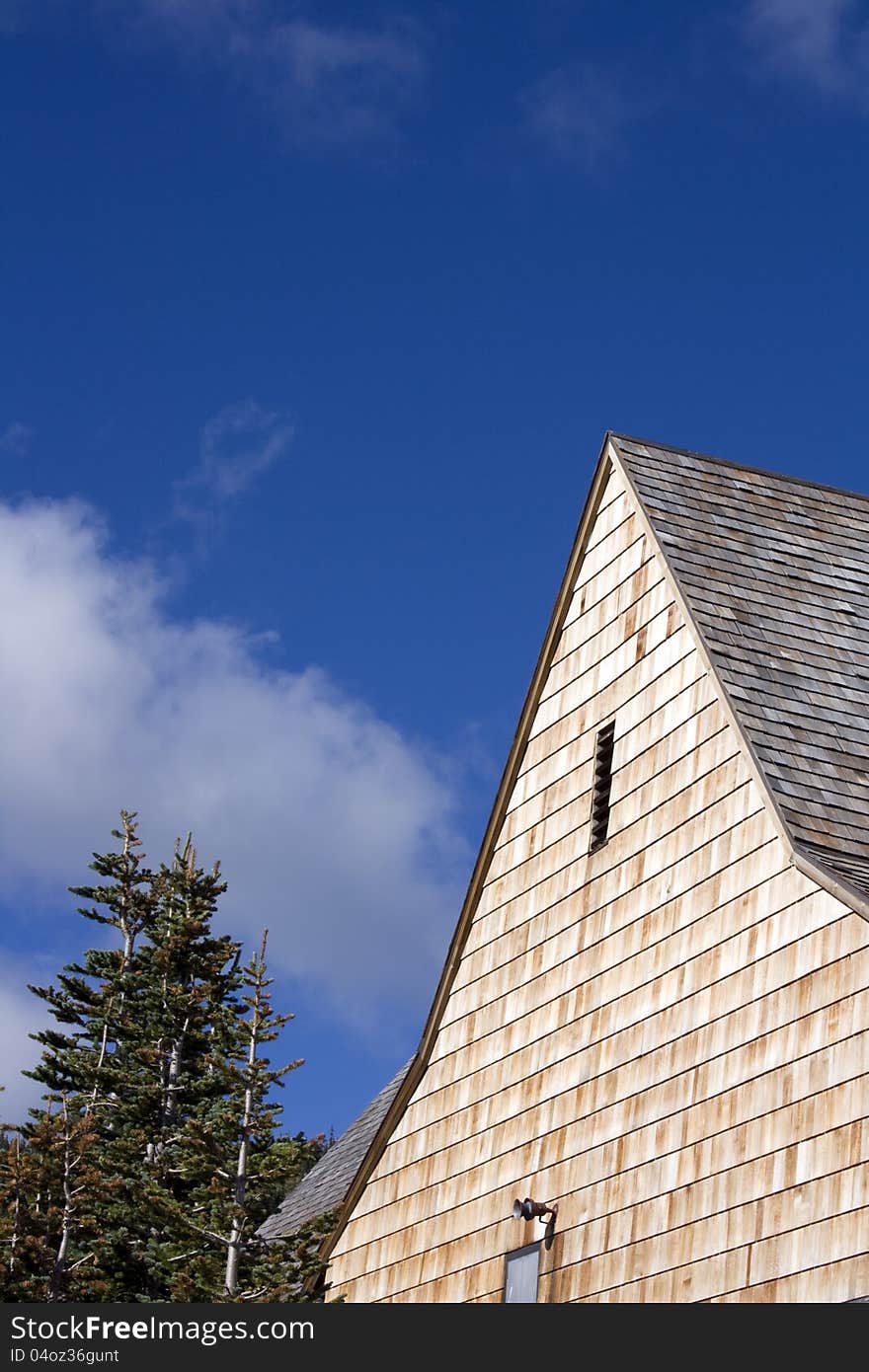 A beautiful and traditional villa on top of a mountain with great sky in late summer. A beautiful and traditional villa on top of a mountain with great sky in late summer