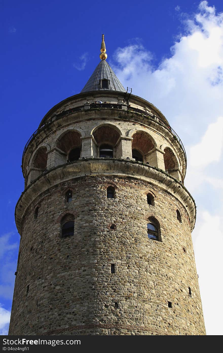 The historic Galata Tower in Istanbul, Turkey. The historic Galata Tower in Istanbul, Turkey