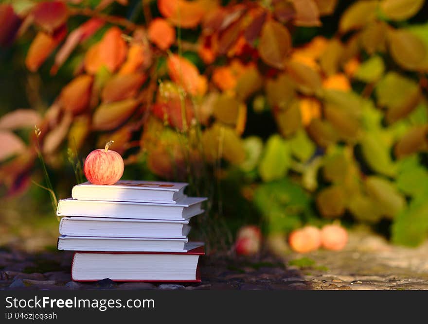 Red Apple on Books