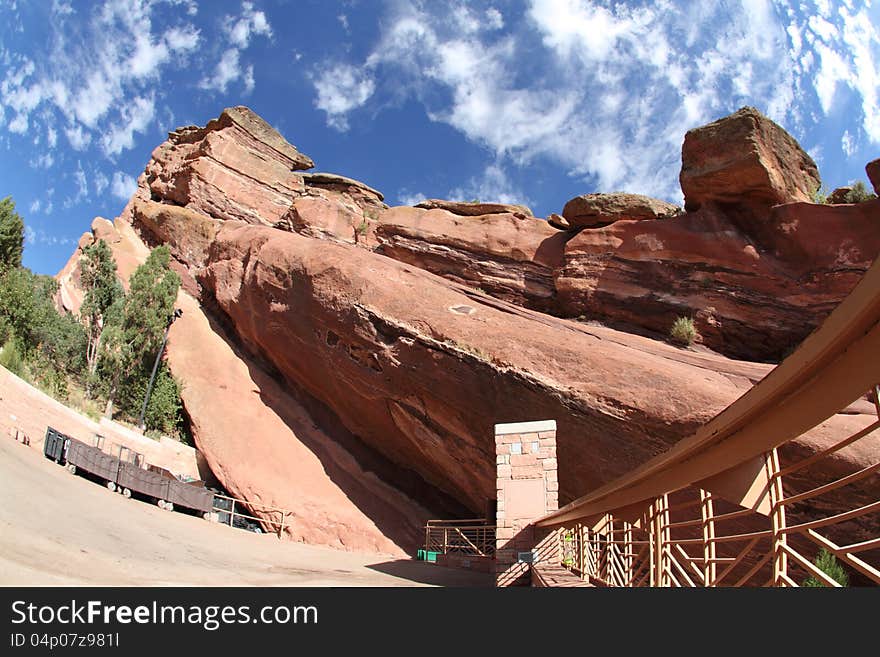 Entrance way to Red Rocks Ampitheater, Morrison, Colorado. Entrance way to Red Rocks Ampitheater, Morrison, Colorado