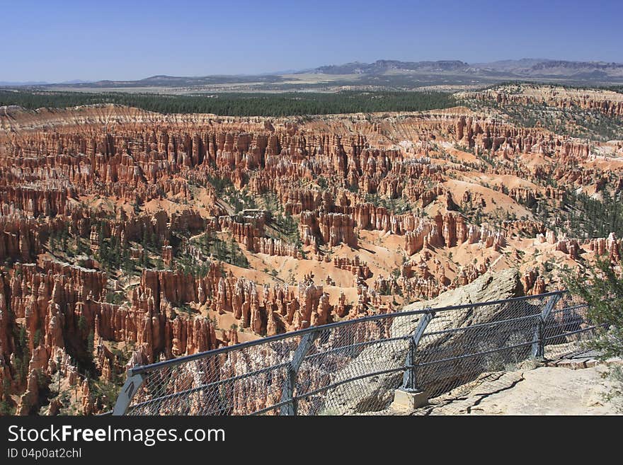 View from Bryce Point, 8300 ft, in Bryce Canyon in southern Utah