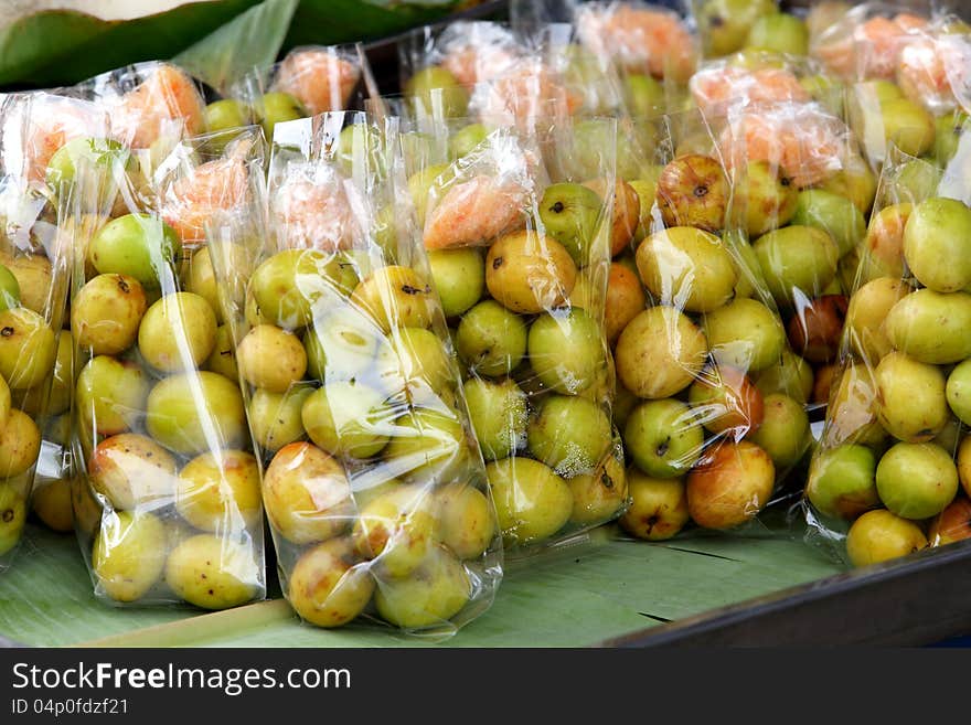 Thai jujube sales in Thai market