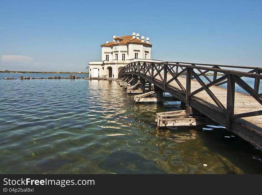 Royal hunting house on the Fusaro Lake, Naples, Italy. Royal hunting house on the Fusaro Lake, Naples, Italy