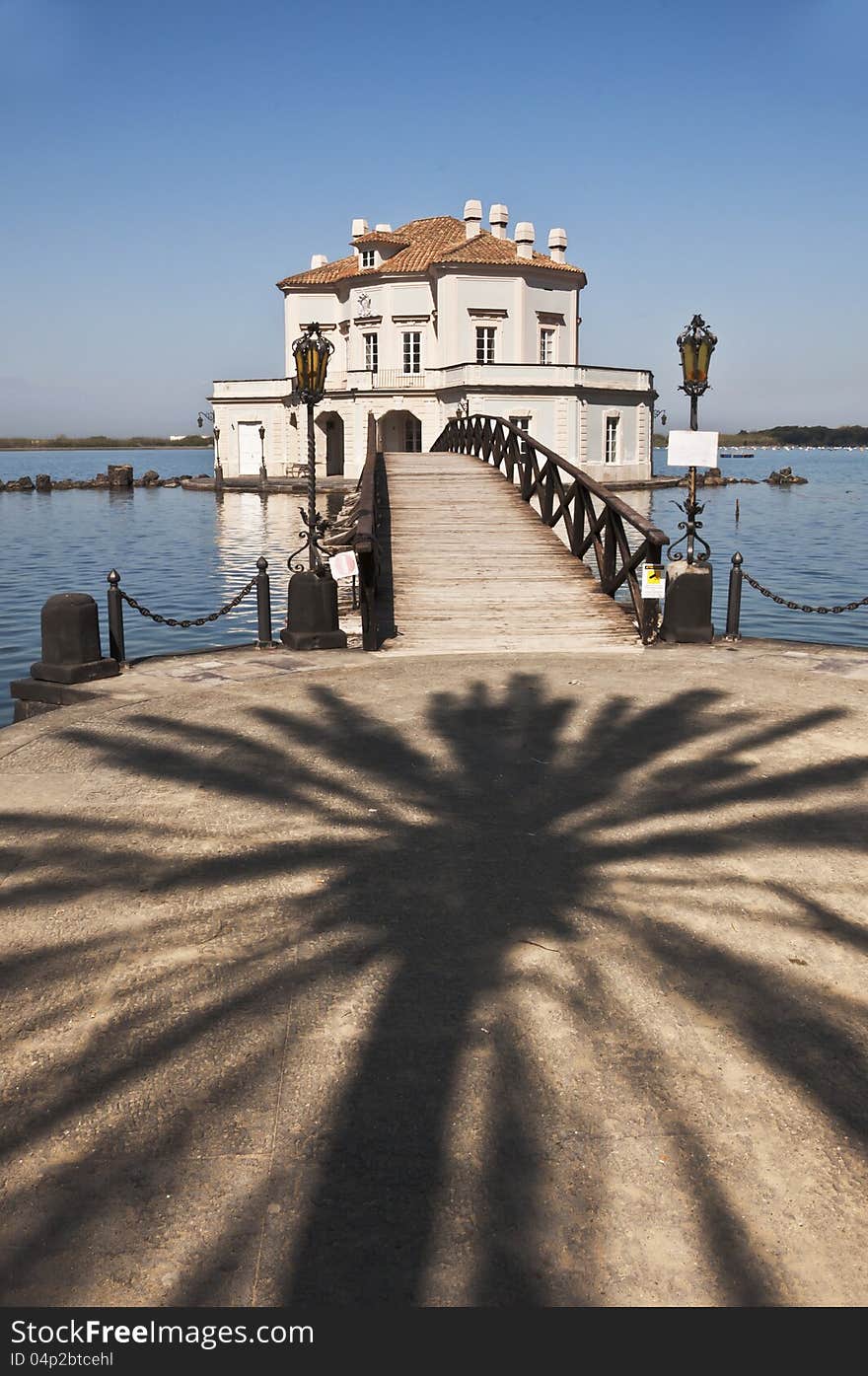 Royal hunting house on the Fusaro Lake, Naples, Italy. Royal hunting house on the Fusaro Lake, Naples, Italy