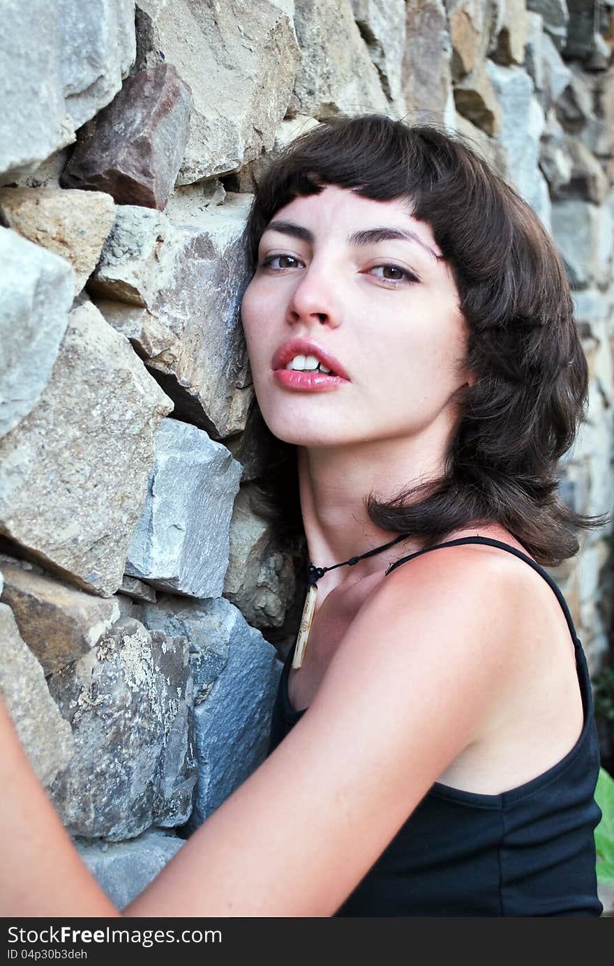 Girl and stones