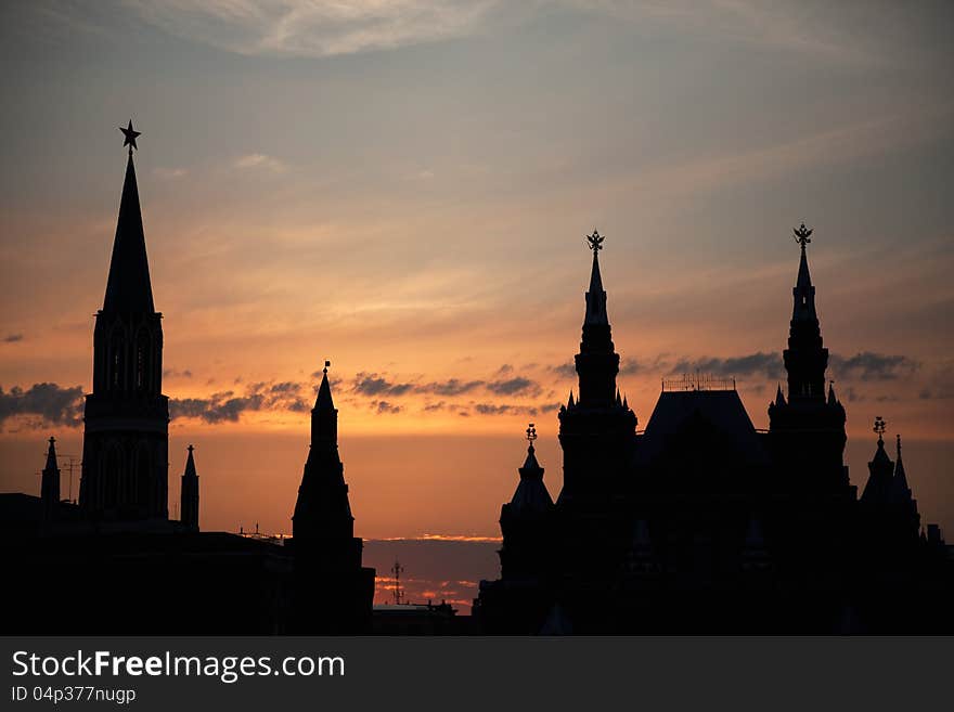 Moscow Kremlin at sunset