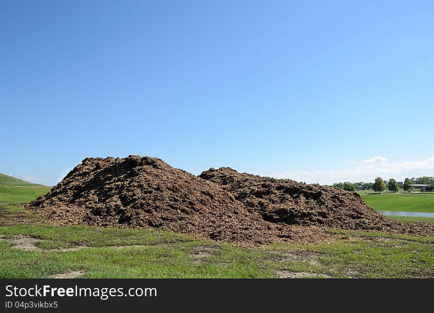 Piles of mulch