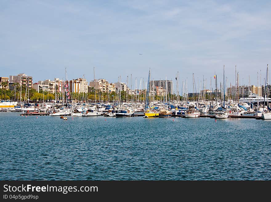 Barcelona's seafront in the summer 2012. Barcelona's seafront in the summer 2012.